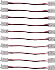 COB Strip Light Connector Professional Double 2 Pin Connectors 10pcs for Home Office School