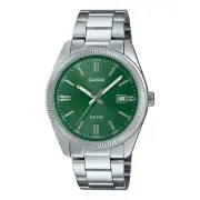 Casio - Classic Stainless Steel Green Dial Men's Quartz Watch - MTP1302D-3AV