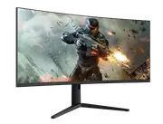 QSM 35" Curved UWQHD 21:9 Ultrawide 180Hz 6ms Gaming and Office Monitor (3440 × 1440)