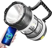 Solar Flashlights | LED Camp Lantern - 5 Modes USB Charging Ultra-High Brightness SOS Lamp for Night Fishing Storm Backpacking Outdoor Adventure Home