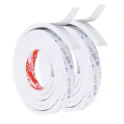 2Pcs 7 Feet Sealing Foam Tape 2.5cm Wide 8mm Thick Adhesive Weather Strip White