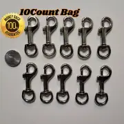 2" swivel snap hook 3/8" swivel eye. purse, leashes chrome zinc 10 Count Bag