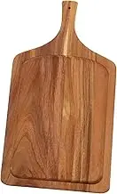 Vaguelly Charcuterie Pizza Tray Cutting Board for Multi Use Wood Serving Board for Pizza Bread and More for Chefs Elegant Decor