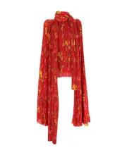 Lilies Scarf pleated blouse FR36,FR38 Red