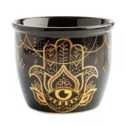 Wild Scents Hamsa Ceramic Smudge White Sage Incense Bowl