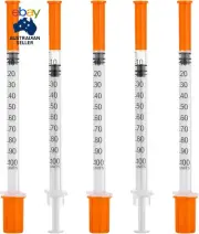 100Pcs/Pack, 1Ml Syringe with 30G (13Mm Long) Needle, Multiple Uses Laboratory A