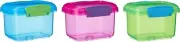Sistema 41544 Lunch Food Storage Container with Contrasting Clips, GreenPink Blu