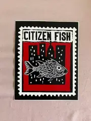 Vintage Citizen Fish Wider than A Postcard 95 tour ska punk crust sticker RARE!!