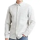 Levis Made & Crafted Mens Striped Button Down Shirt (Medium, Off White) $198