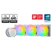 MSI MAG CORELIQUID E360 WHITE CPU Liquid Cooler 360mm ARGB pump head