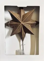 Hearth and Hand Farmhouse Metal Star Christmas Tree Topper, Copper NIB