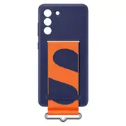 Samsung Silicone Cover with Strap (Suits Galaxy S21 FE) - Navy