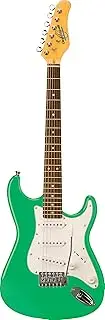 Oscar Schmidt 6 String Double Cutaway 3/4 Size Electric Guitar. Surf Green, Right (OS-30-SFG-A)