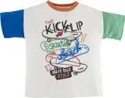 Mamino Boy Kickflip White Short Sleeves Printed Tee Shirt