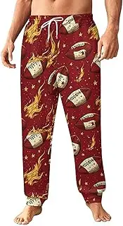 [Generic] Men's Sweatpants, Crimson Red Football Motif-31, Polyester Joggers, Sweatpants Jogging Pants for Workout Running