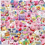 100pcs Cartoon Game Kirby Stickers for Kids,Kawaii Kirby Sticker for Teens Adult Girls, Vinyl Waterproof Stickers for Phone Car Water Bottle Laptop Luggage