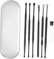 Mikinona 1Set Portable Ear Cleaning Tools Stainless Steel Remover Kit for Household Use Safe Durable Ear Cleaning Instruments for Daily Family and Travel Use