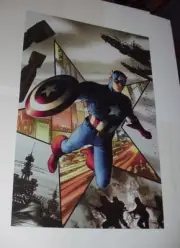 Captain America Poster #67 Army Navy Air Force Bombs Bursting Steve McNiven