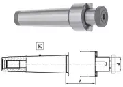 MT #4 Shank 1-1/2" Shell Mill Holder w/Draw Bar Thread for CNC/Manual Lathes