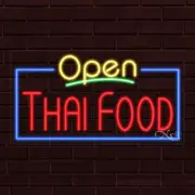 NEW "OPEN THAI FOOD" w/BORDER 33x18 INCH LED FLEX WINDOW/WALL INDOOR SIGN 35440