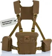 Binocular Harness Chest Pack Bino Harness with Rangefinder Pouch Binocular Case