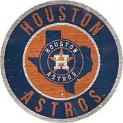 GameDay Novelties Astros 12" Circle with State and Team Logo Wood Sign