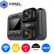 Professional Dual Dash Camera 128GB WIFI G-Sensor Security Recorder Ultra HD 4K
