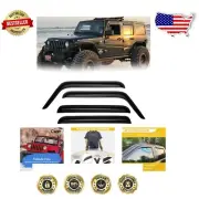 Jeep Wrangler JK Window Visors 2007-2018 - Reduce Wind Noise and Keep Rain Out