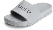 [JOMIX] Men's Summer Bathing Shoes EVA Bath Slippers Non-Slip Sandals Slippers, gray, 9 AU
