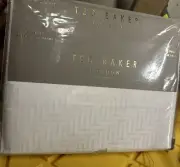 TED BAKER London T-Border Sateen Twin Sheet Set White