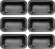 6 Pcs Nonstick Mini Loaf Pans Carbon Steel Baking Bread Banana Bread Pans