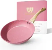 Frying Pan Nonstick, 11 Inch Pink Egg Pan, Non Stick Fry Pan 100% PTFE PFOA-F...