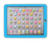 Educational Toys Dot Reading Machine English Early Education Machine IPAD Tablet Learning Machine for Children-Blue
