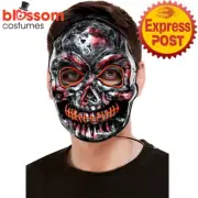 AC1061 Light Up Skull Skeleton Mask Horror Scary Halloween Costume Accessories