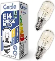 2 Pack of 15W E14 Fridge Light Bulb 230V Pygmy SES Incandescent Bulbs - 2700K Warm White | Suitable for Fridges & Freezers - Small Edison Screw Base