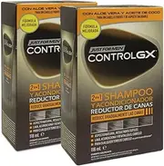 Just for Men Control GX, Grey Reducing 2-in-1 Shampoo & Conditioner for Grey Hair, New Improved Formula - All Shades 4oz - Pack of 2