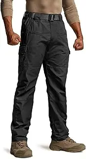 [CQR] Men's Tactical Pants, Water Repellent Ripstop Cargo Pants, Lightweight EDC Hiking Work Pants, Outdoor Apparel