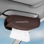 Car Tissue Extra Large Leather Tissues Box Cover Holder for Car Backseat Brown