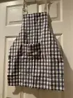 Hearth & Hand Magnolia Kids Gingham Woven Cooking Apron Blue/White NEW WITH TAG