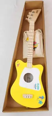 Loog Kids Mini Acoustic Guitar App Flashcards Lessons in Yellow Ages 3+ New