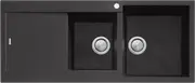 Oliveri Santorini 1 & 3/4 Right Hand Bowl with Drainer Black Sink