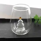 Christmas Dinner Glassware Cocktail Glasses Festive Tree Stemless Wine Set