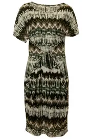 Tribal Print Knit Dress--HAM-91309Y