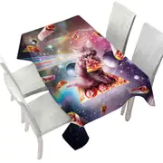 Cool Funny Outer Space Taco Burrito Pizza Cat Tablecloth