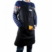 Heavy Duty Waxed Canvas Work Hobby Apron Large Pocket Fits Small to XXL Unisex