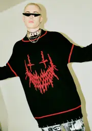 [Jaded London] Evil Smile Oversized Knit Sweater