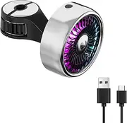 zolyet Car Fan, 12V Cooling Fan for Backseat for, USB Powered Back Seat Fan with 3 s Hook Vehicles Rear Seat A Fan for Sedan S RV, Silver Silver