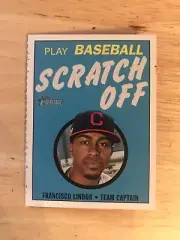 2020 Topps Heritage Scratch Off Francisco Lindor #12 Cleveland Indians PWE
