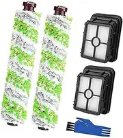 [DEMULAX] Pet Brush amp; Filter, for Bissell, CrossWave Pet Pro 2306 1785 Vacuum Cleaner, 2 Pet Brush, 2 Filter, 1 Cleaning Brush Vacuum Cleaner Replacement Kit