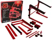 MR DJ LTS109RD Laptop Computer Stand Red Mobile Disc Jockey PC Table Rack Mount